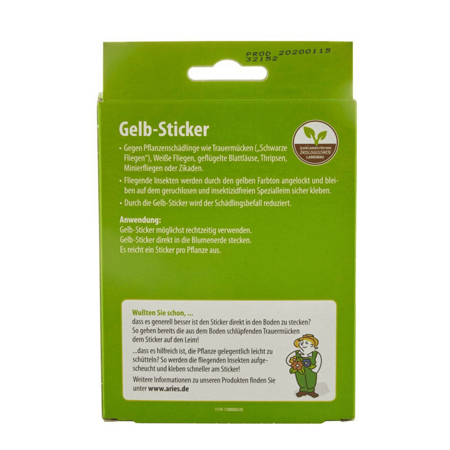 ARIES Gelbsticker Insektenabwehr