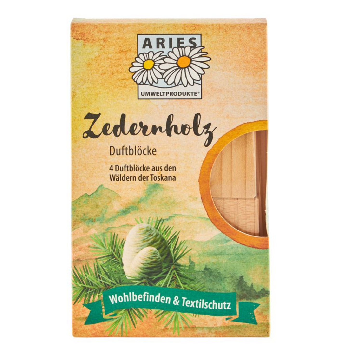 ARIES® Zedernholz Duftblöcke 4er Set